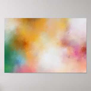 Trendiget Modern Red Gult Blue Colorful Abstrakt Poster
