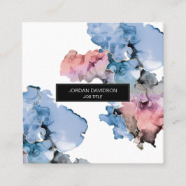 Trendiget Modern redigerbar färg Stänk Fyrkantigt Visitkort