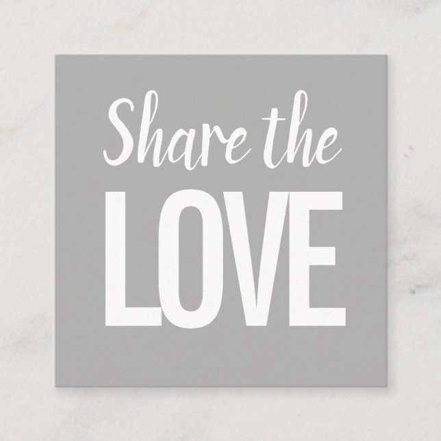 Trendiget modern refererar till en vän/ett referen fyrkantigt visitkort (Framsida)