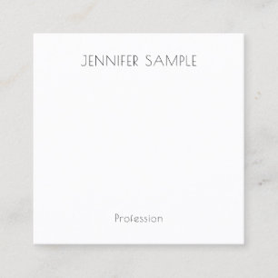 Trendiget Modern Simple Template Professionell Fyrkantigt Visitkort