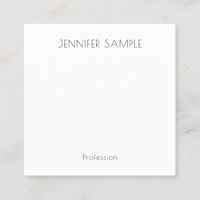 Trendiget Modern Simple Template Professionell Fyrkantigt Visitkort (Framsida)