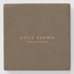 Trendiget Modern Snyggt Brown Guld Professionell Stenunderlägg