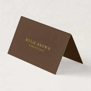 Trendiget Modern Snyggt Brown Guld Professionell Visitkort