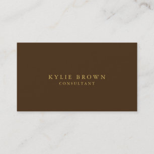 Trendiget Modern Snyggt Brown Guld Professionell Visitkort