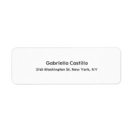 Trendiget Modern Snyggt Professionell Enkel vit Returadress Etikett