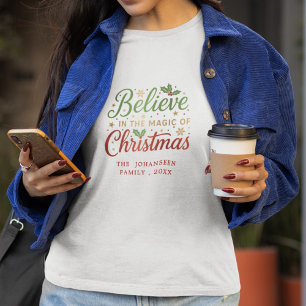 Trendiget Modern tror på matchande julfamilj T Shirt