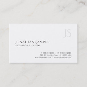 Trendiget Monogram Plain kreativ Minimalist Elegan Visitkort