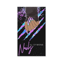 Trendiget Nail Salon Holography Modern Glam Busine