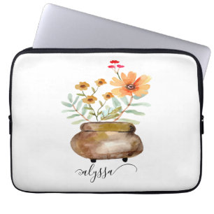 Trendiget Namn i Rusty Rosa ros Flowers Laptop Fodral