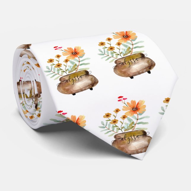 Trendiget Namn i  Rusty Rosa ros Flowers Slips (Rullad)