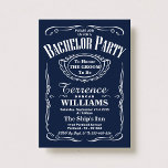 Trendiget Navy Typography Bachelor Party Inbjudningar<br><div class="desc">Inbjudningar till trendigets marktypgrafi - Bachelor Party-grupper.</div>