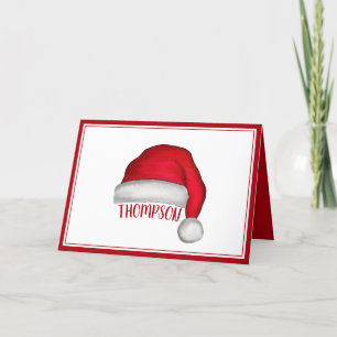 Trendiget North Pole med jultomte Helgkort