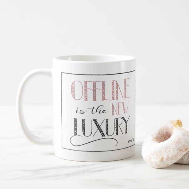 Trendiget Offline är New Luxury Mugg med Namn (Med munk)