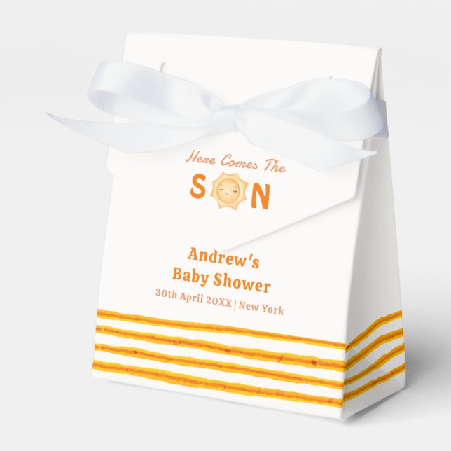 Trendiget orange här kommer från babyduschen presentaskar (Framsidan Sidan)