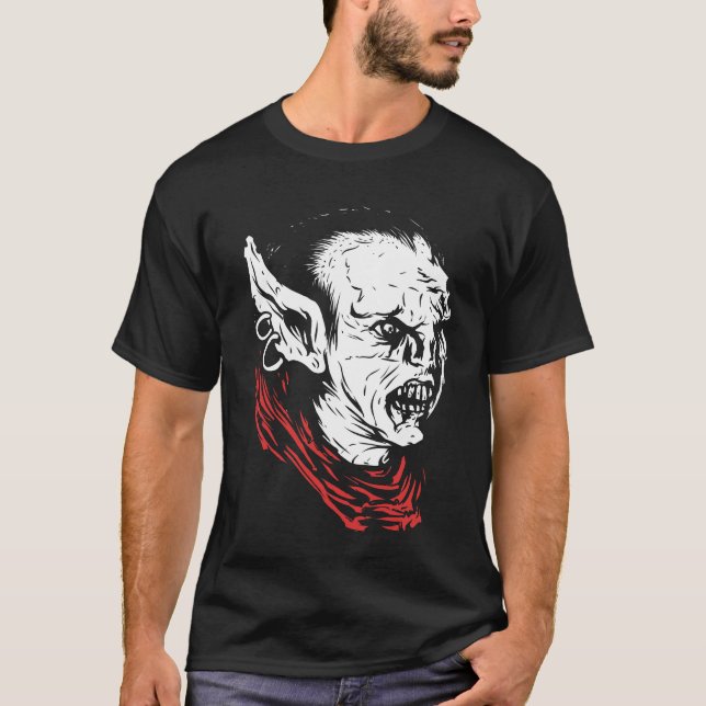 TRENDIGET ORC Djävulen Grunge Black Art Illustrati T Shirt (Framsida)