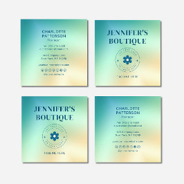 Trendiget Övertoning för modern Abstrakt Lägg till Fyrkantigt Visitkort