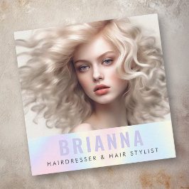 Trendiget Pastellkrita, modernt, minimal bild Fyrkantigt Visitkort