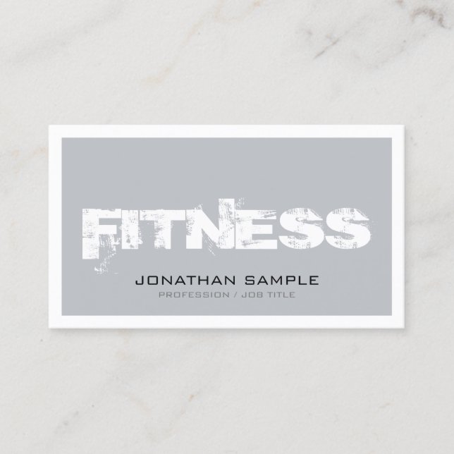 Trendiget Personal Trainer Fitness Classy Top Plai Visitkort (Framsida)