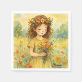 Trendiget personlig återbevattning av vattenfärg pappersservett