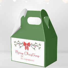 Trendiget personlig God jul Coquette Bow Presentaskar