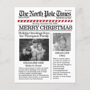 Trendiget Photo Collage jul North Pole Santa Flygblad