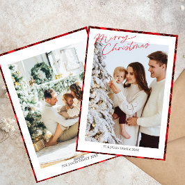 Trendiget Photo minimalist Play Gingham Julafton t Julkort