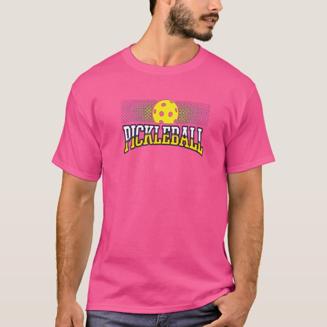 Trendiget Pickleball Modern Tech T Shirt (Framsida)