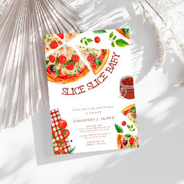 Trendiget Pizza Baby Shower för segmentsegment i B Inbjudningar