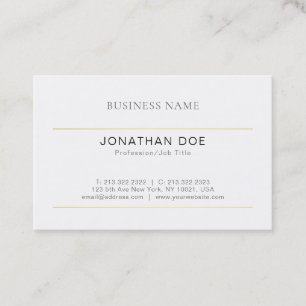 Trendiget Plain Luxe för modern Elegant - minimali Visitkort