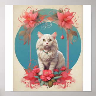 Trendiget Pop Art cat Photo Modern Poster