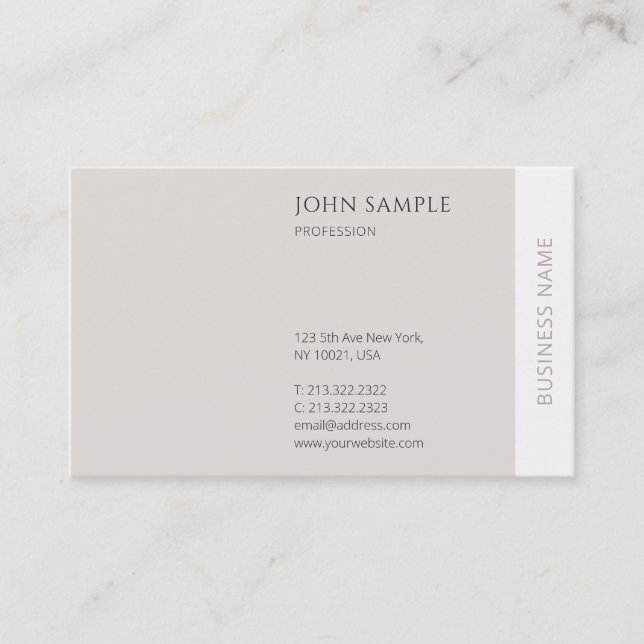 Trendiget professionell med minimalistisk modern E Visitkort (Framsida)