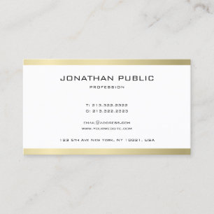 Trendiget professionell Modern Simple Plain Guld ( Visitkort