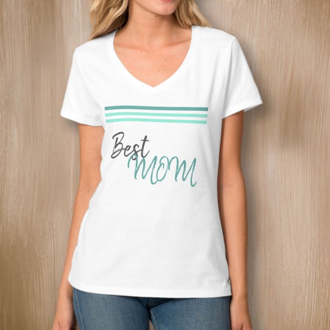 Trendiget Rand Mor i bästa Mamma-, dag T Shirt (Skapare uppladdad)