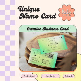 Trendiget Redigerbart Affärskort för övertoning av Visitkort