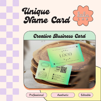 Trendiget Redigerbart Affärskort för övertoning av Visitkort