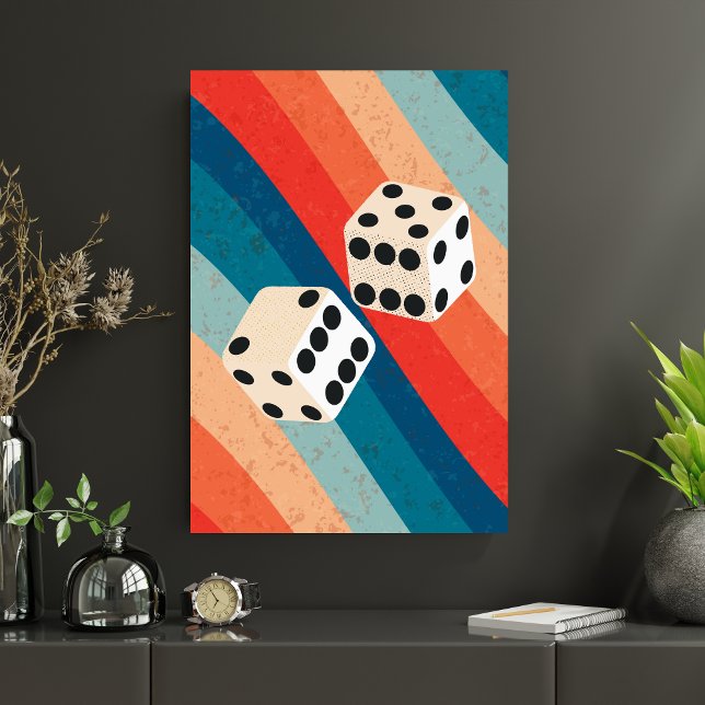 Trendiget Retro Dice Wall Art Skriver ut känner si Fototryck (Skapare uppladdad)