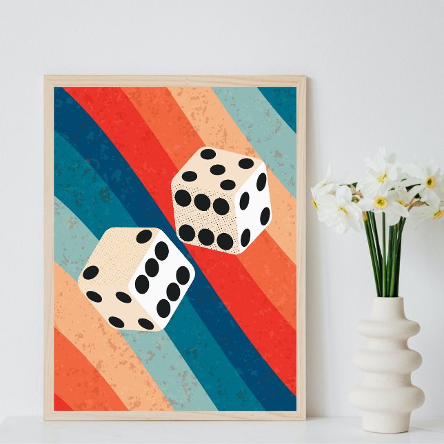 Trendiget Retro Dice Wall Art Skriver ut känner si Poster (Skapare uppladdad)