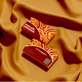 Trendiget Retro Terracotta Earthy QR Code Boho Gro Visitkort