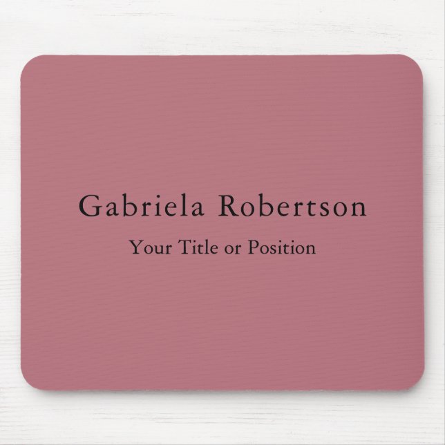 Trendiget ro Färg Professionell Guld Modern Plain Musmatta (Framsidan)