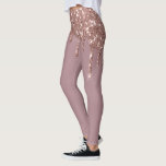 Trendiget ro Guld Glam Glitter Gnistra Drives Leggings<br><div class="desc">Den här designen kan vara personlig om du väljer Redigera design. Du kan också överföra till andra objekt. Kontakta mig på colorflowcreations@gmail.com eller använda alternativet chatta överst på sidan om du vill ha den här designen på en annan produkt eller behöver hjälp med den här designen. Glitter-utseendet simuleras. Se mer...</div>