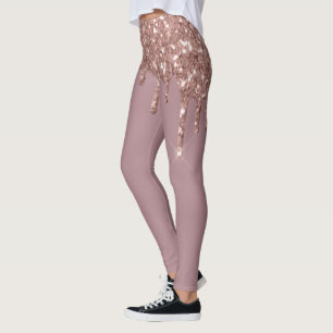 Trendiget ro Guld Glam Glitter Gnistra Drives Leggings