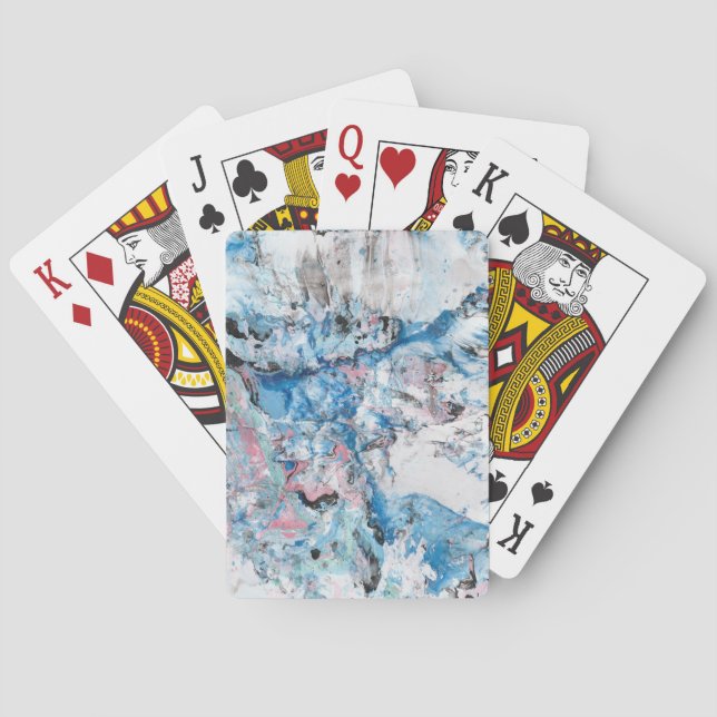 Trendiget rosa Blue Lila Modern Abstrakt-mall Casinokort (Baksidan)