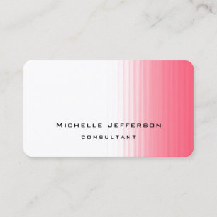 Trendiget rosa Vit modern Snyggt minimalistisk Visitkort