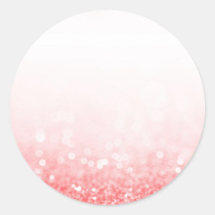 Trendiget shock rosa Glitter Anpassningsbar Runt Klistermärke