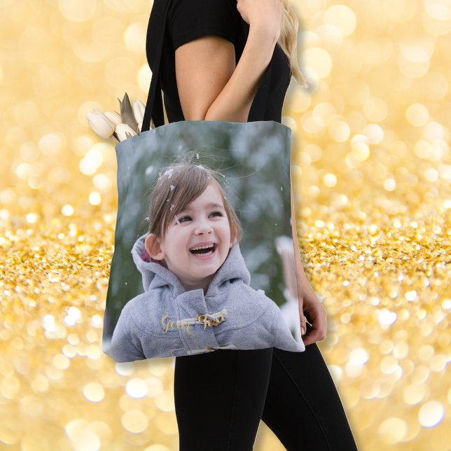 Trendiget skapa Anpassningsbarnas Personlig Photo  Tygkasse (Create Custom Personalized Photo Stylish Trendy Tote Bag)