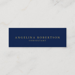 Trendiget smala Mörk blått Guld Professionell Mini Visitkort