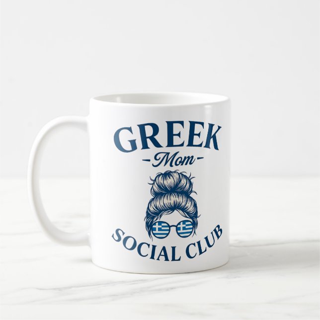 Trendiget Social i Mamma, Klubb, Grekland, Mamma Kaffemugg (Vänster)