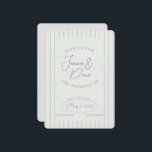 Trendiget Spara datum Bröllop enkelt och modernt Spara Datumet<br><div class="desc">Vi presenterar vårt trendig Save the Date Bröllop-kort, designat med ett enkelt och modernt lavendeltema, som endast finns på Etsy. Dessa elegant- och öga-fångstkort är perfekten för att tillkännage ert kommande bröllop och ange tonen för er speciella dag. Våra lavendetematiska Spara datumkorten har en elegant och minimalistisk utformning som kombinerar...</div>