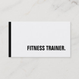 Trendiget speciell Black White Fitness Trainer Visitkort