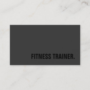 Trendiget speciell Grått Fitness Trainer för svart Visitkort